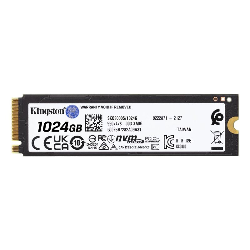 Disco Duro Kingston KC3000 SSD 1TB M.2 PCIe 4.0 NVMe