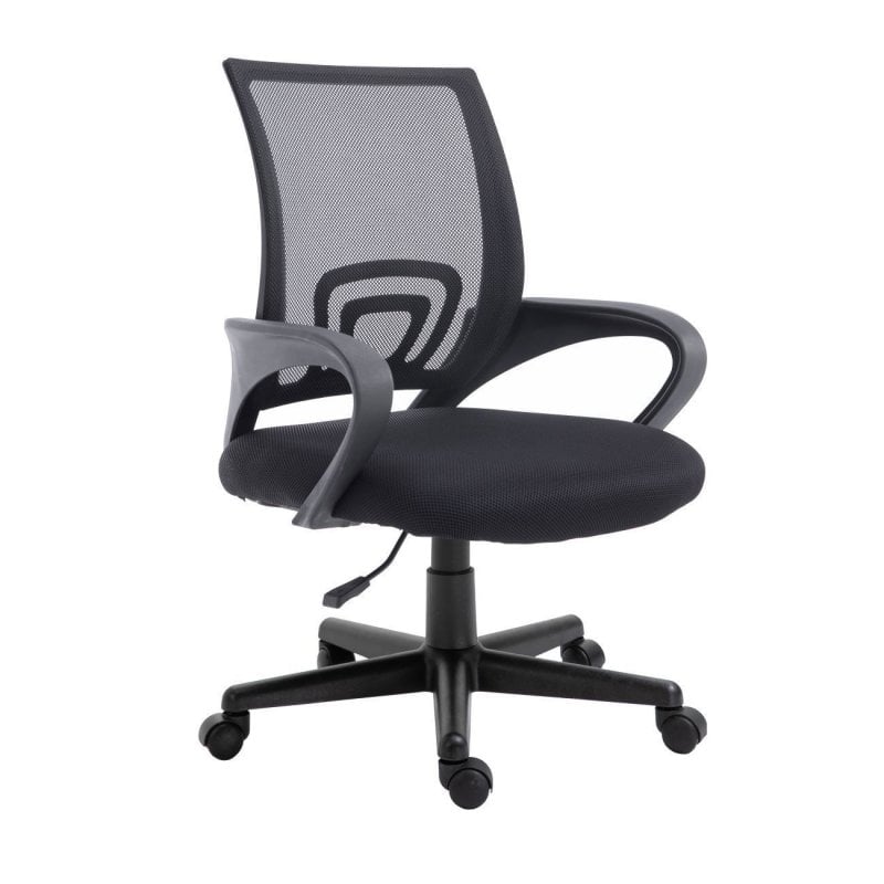 Chaise de bureau ergonomique en maille noire Equip