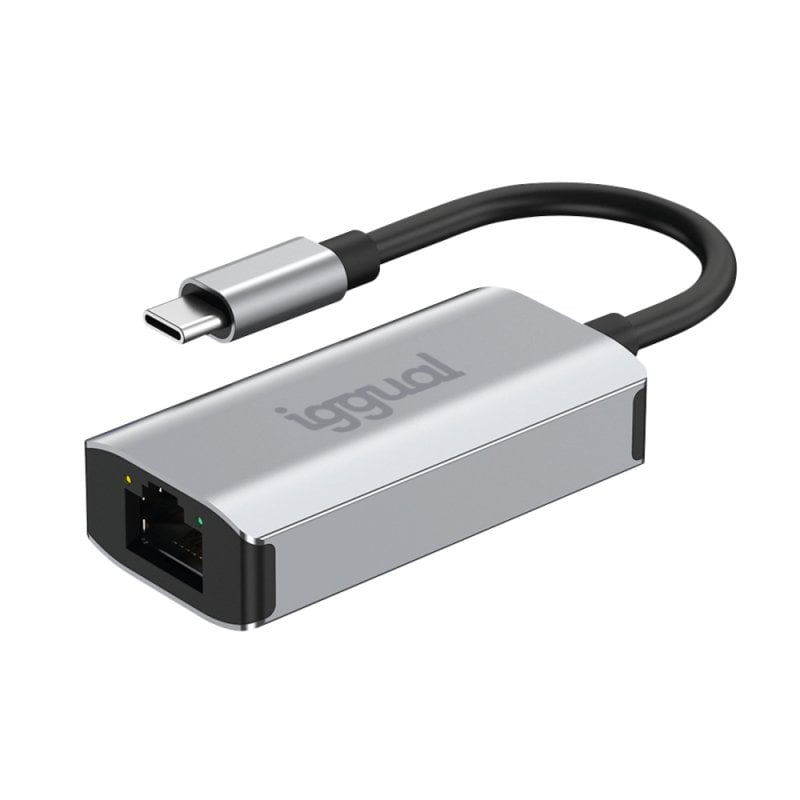 Iggual IGG317693 Adaptador USB-C para RJ-45 Gigabit