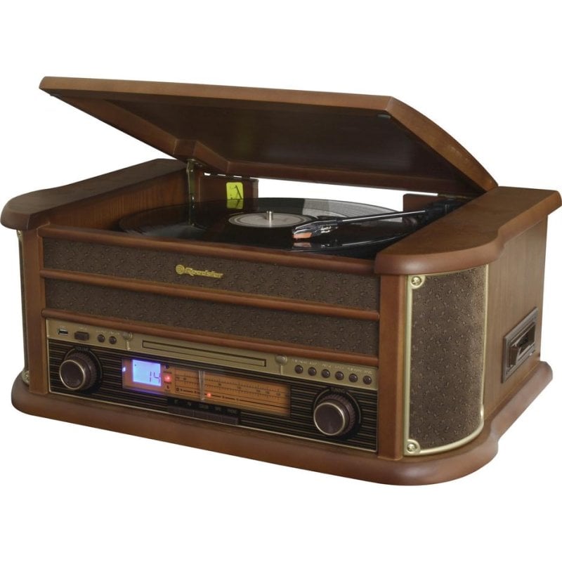 Roadstar Tourne-disque en bois rétro HIF-1993BT Marron - vue 2