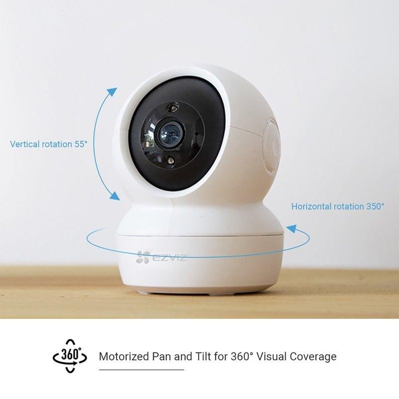 Telecamera Wi-Fi Interna EZVIZ C6N | 1080p | Pan/Tilt/Zoom A 360° | Visione Notturna | Rilevamento Movimento E Audio Bidirezionale | Compatibile Con Alexa