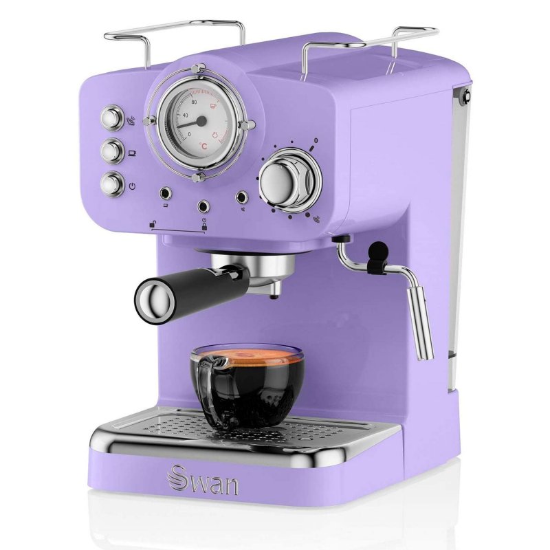 Swan Retro SK22110BLN Cafetera Expresso 15 Bares Presión Morada |  PcComponentes.com
