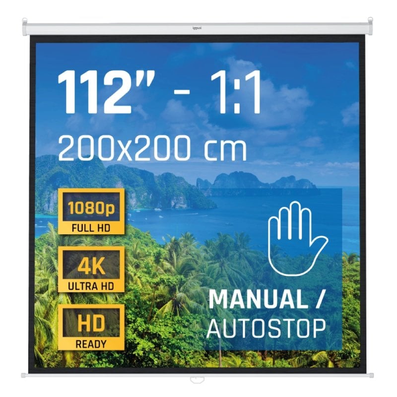 iggual Tela Manual 4:3 112" 200x200 cm