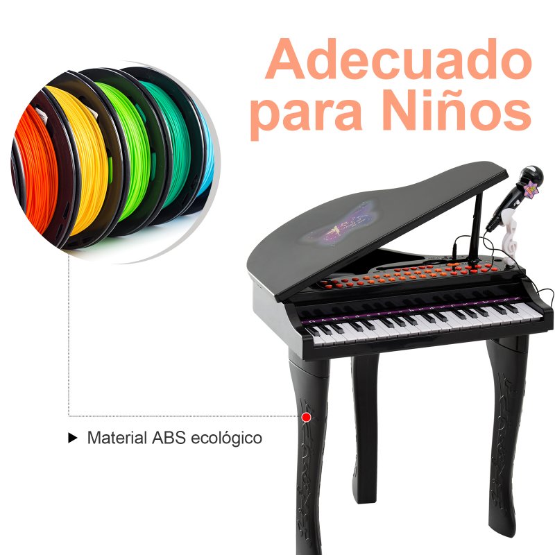 HOMCOM Piano Eléctrico Infantil 32 Teclas Piano Infantil com