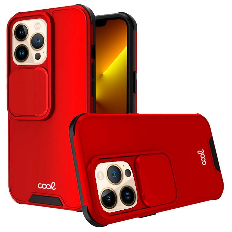 Étui rigide pour appareil photo rouge cool pour iPhone 13 Pro Max video