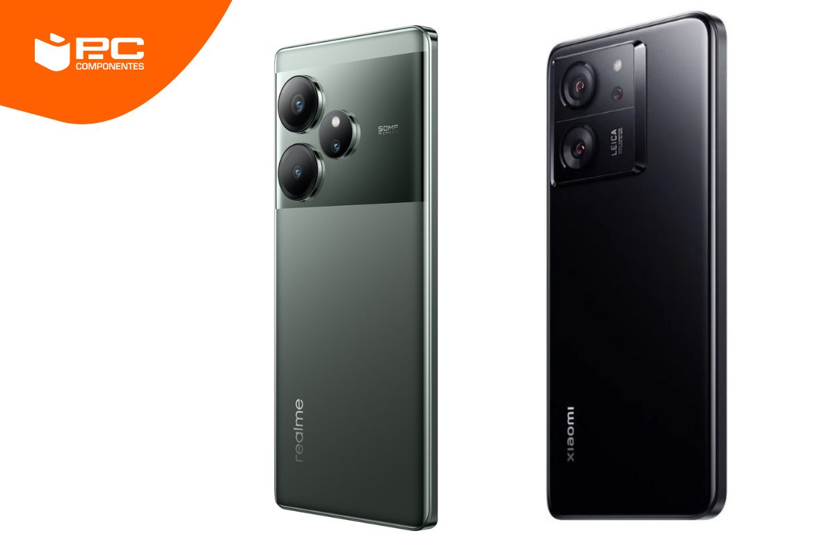 El Realme GT 6T vs Xiaomi 13T por la parte de atrás cada uno El Realme GT 6T vs Xiaomi 13T por la parte de atrás cada uno