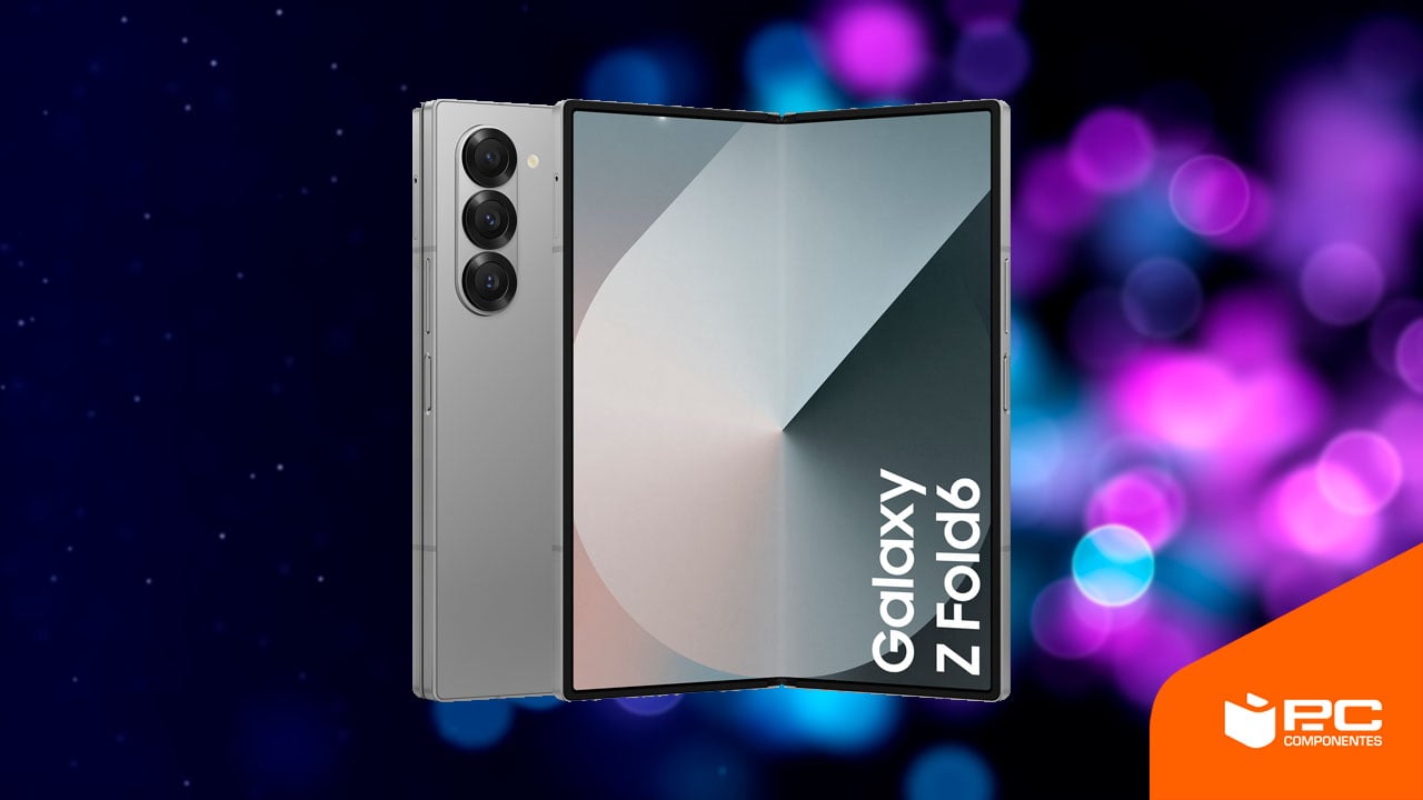 Imagen promocional del Samsung Galaxy Z Fold 6 en color grafito