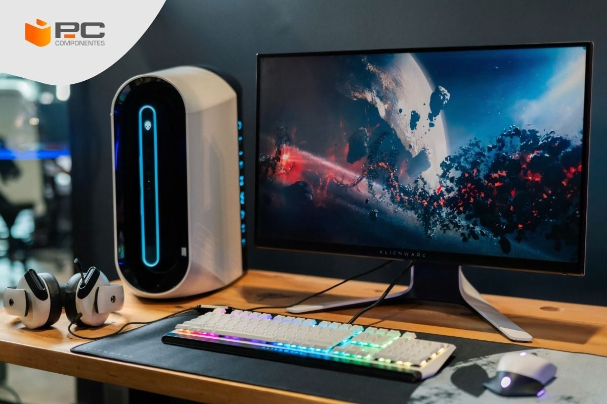 Un monitor de ordenador como ejemplo de un periférico de salida
