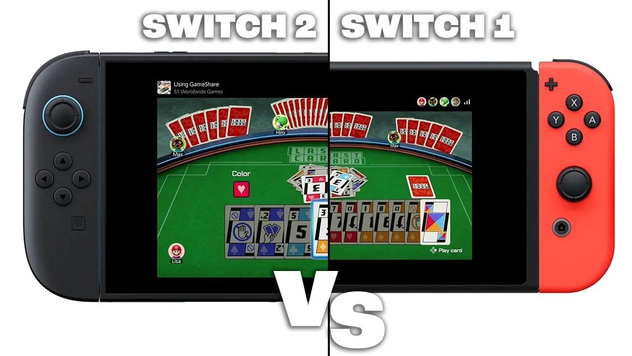 Nintendo Switch 2 vs Nintendo Switch 1