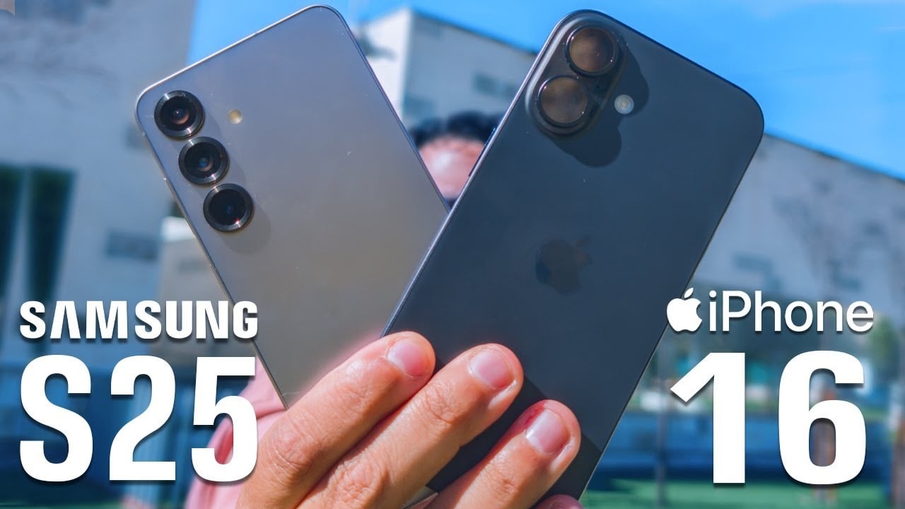 comparativa entre los samsung galaxy s25 y iphone 16