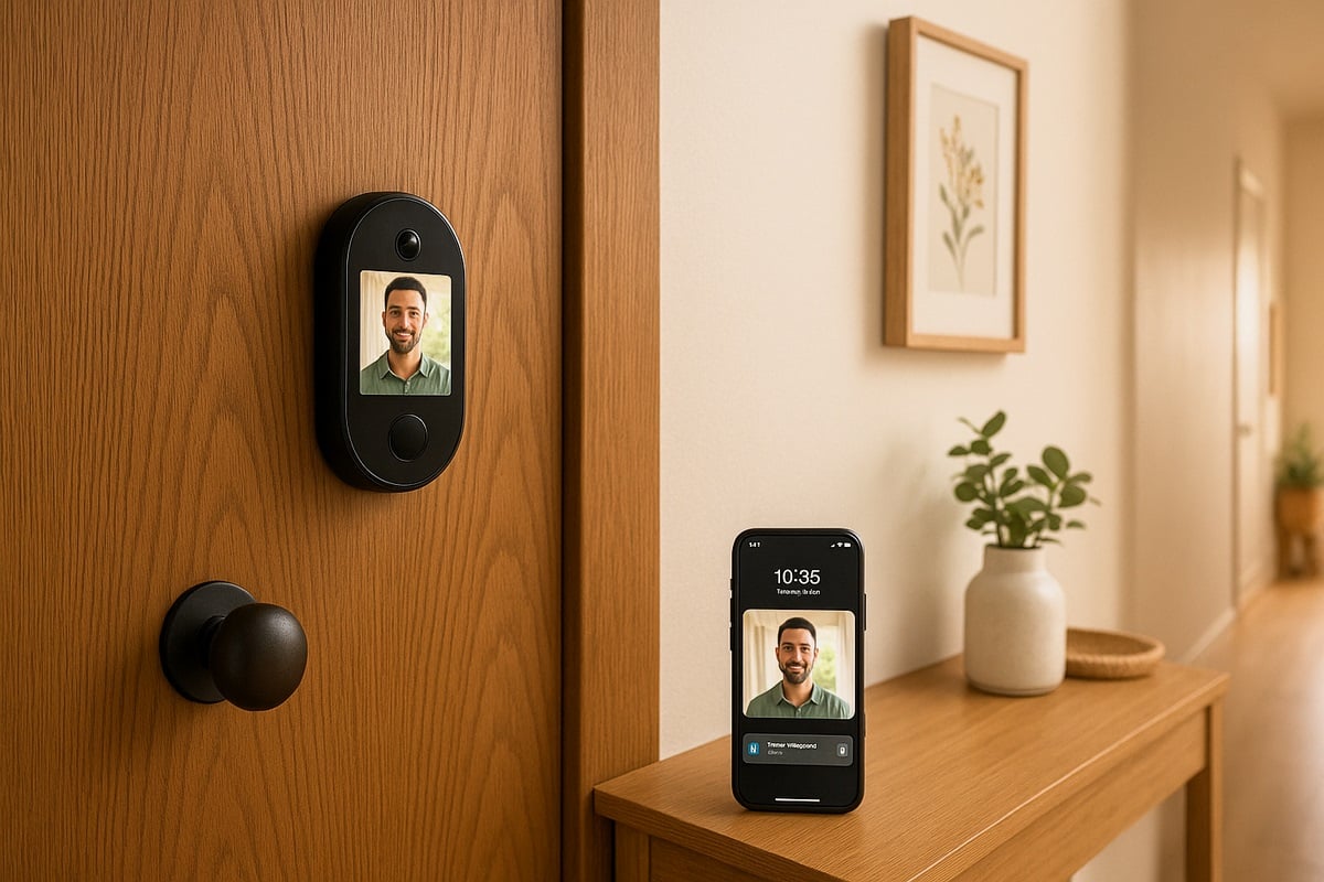 Mirilla digital ubicada en puerta