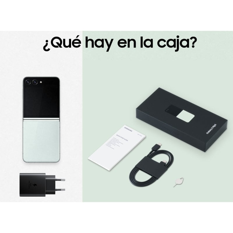 Contenido de la caja del Samsung Galaxy Z Flip 5