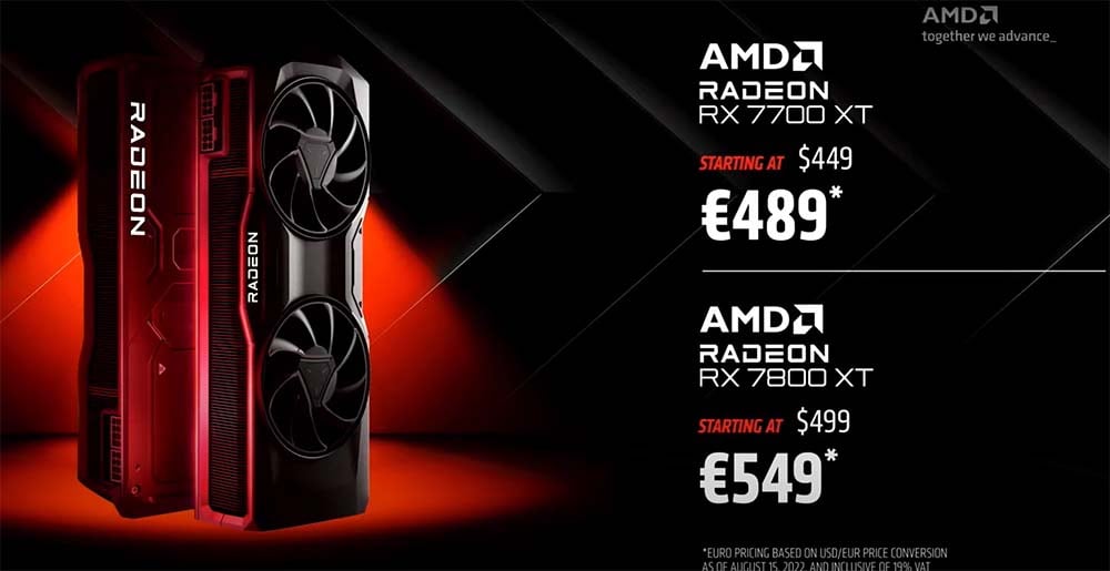 GPUs Radeon RX 7800 XT e RX 7700 XT são até 31% mais rápidas que