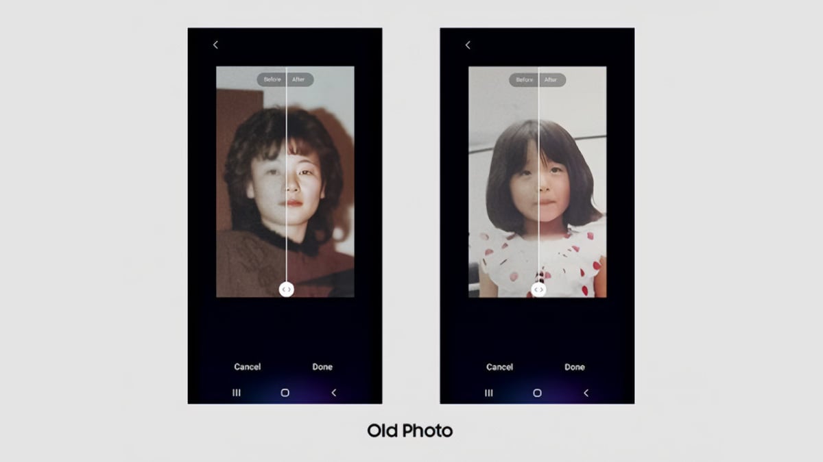 Corrector de fotos antiguas del editor Samsung Enhance-X