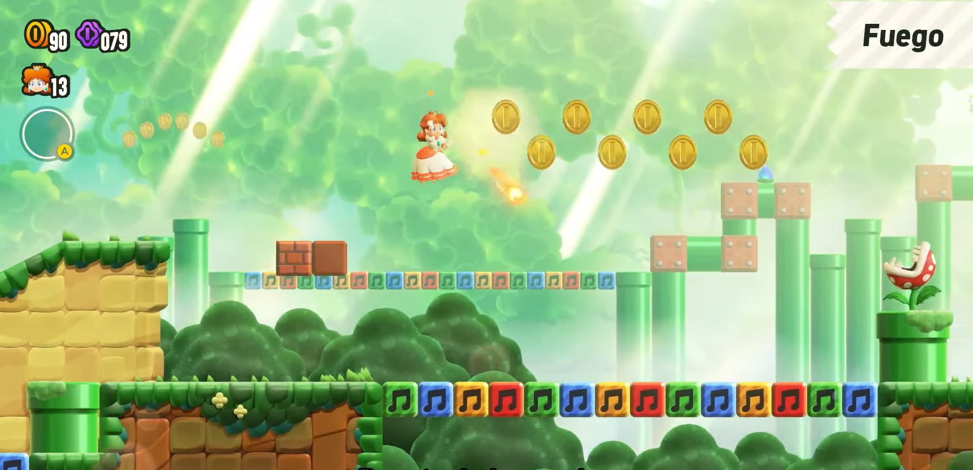 Potenciador de Fuego en Super Mario Bros. Wonder