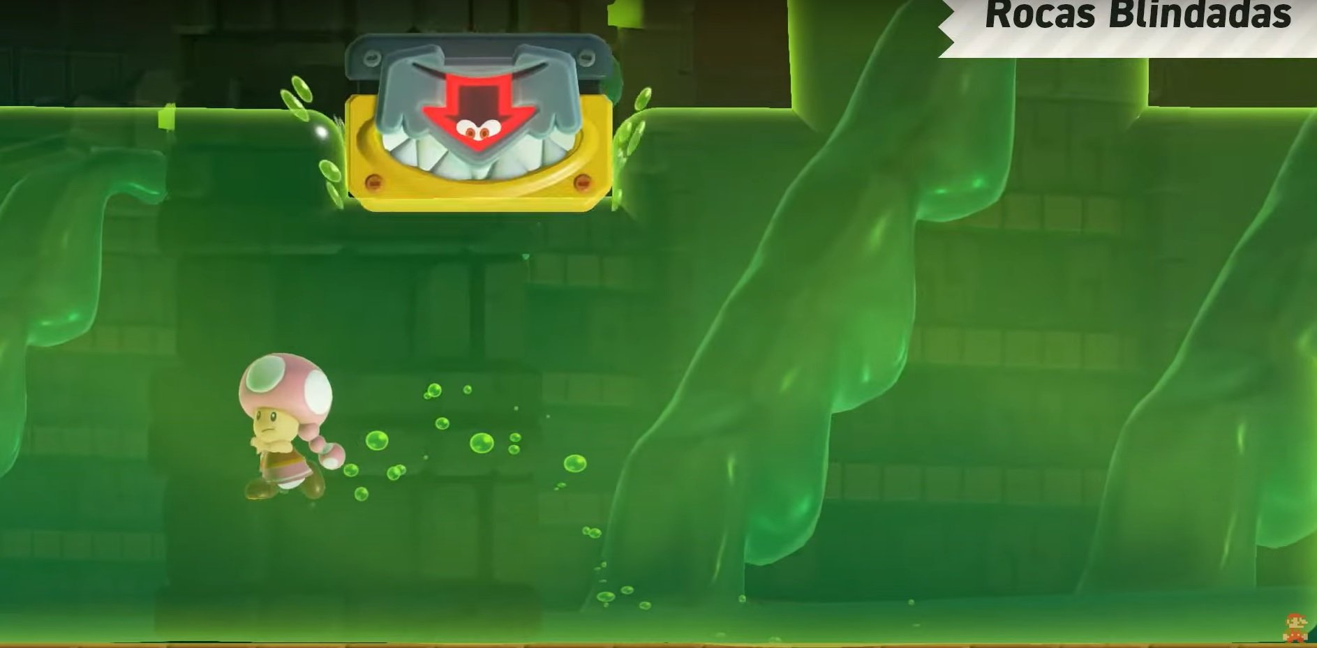 Las Rocas Blindadas son enemigos en Super Mario Bros. Wonder