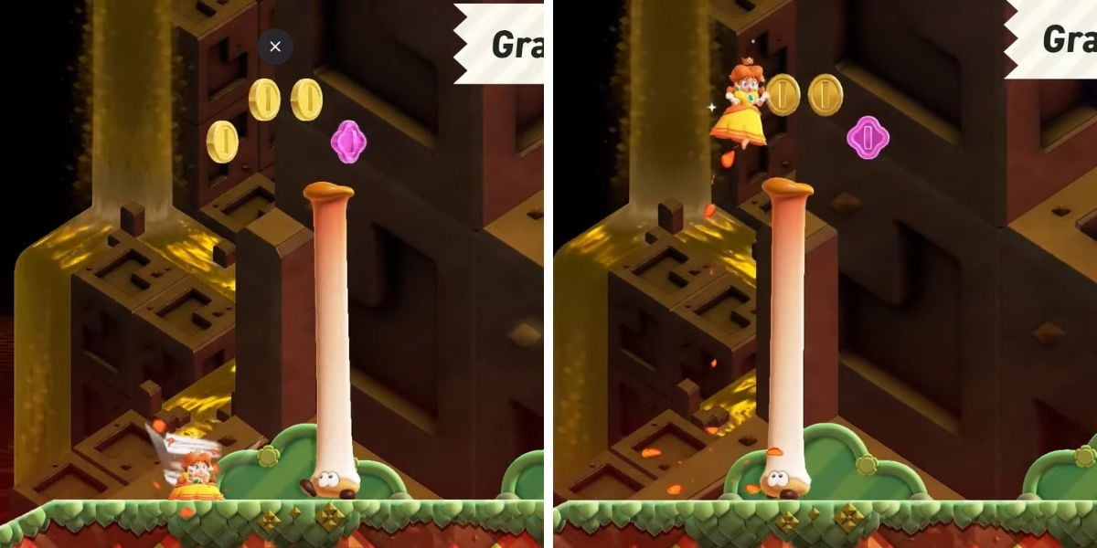 Insignia Gran Salto Agachado de Super Mario Bros Wonder
