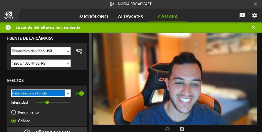 desenfoque nvidia broadcast