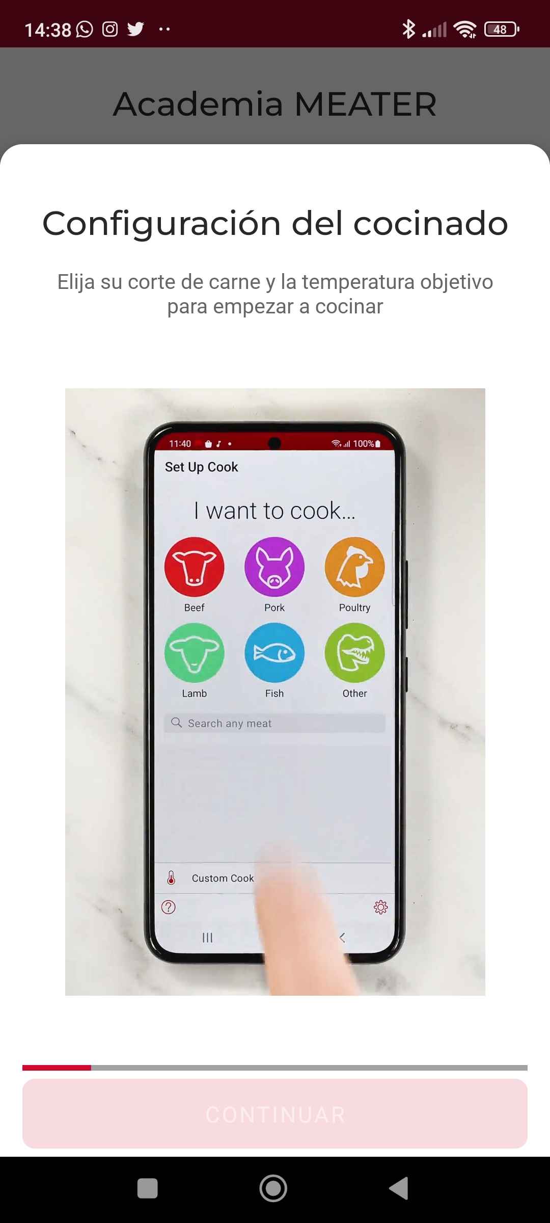 app meater cocinado