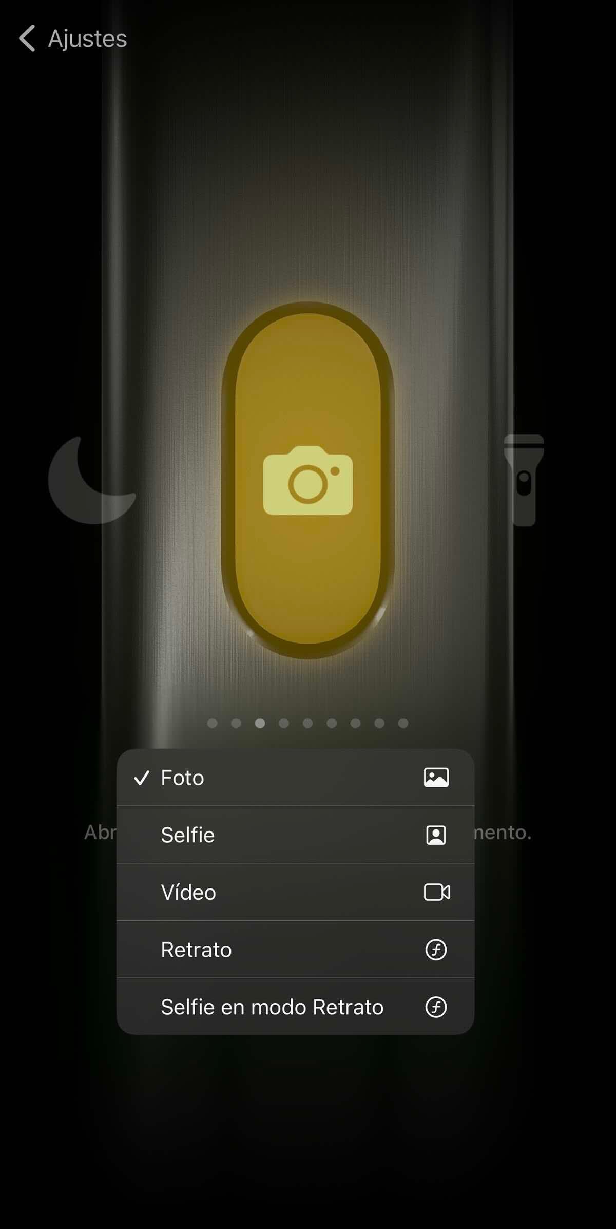 Modo cámara del botón de acción del iPhone 15 Pro