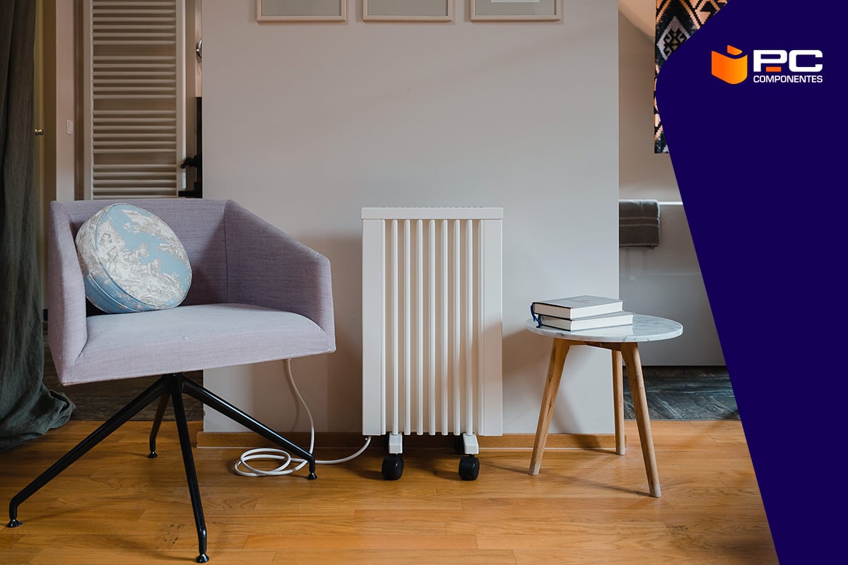 Radiador eléctrico en un hogar