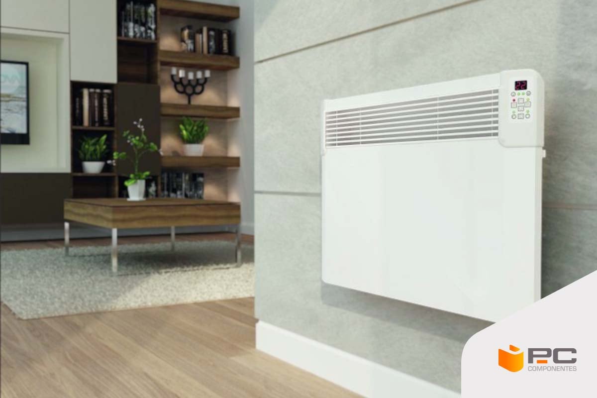 Un convector eléctrico en una casa