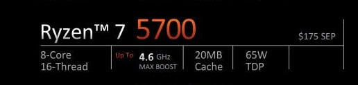 amd ryzen 7 5700 especificaciones
