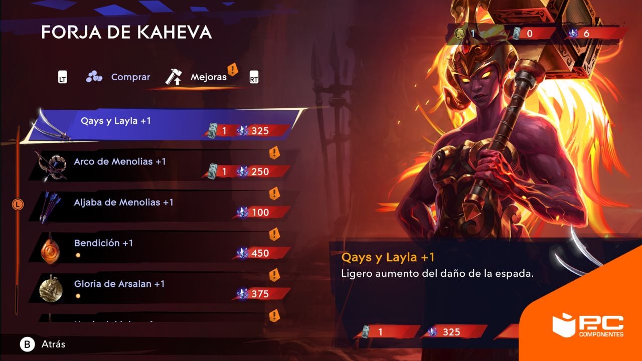 Mejora de habilidades en el videojuego