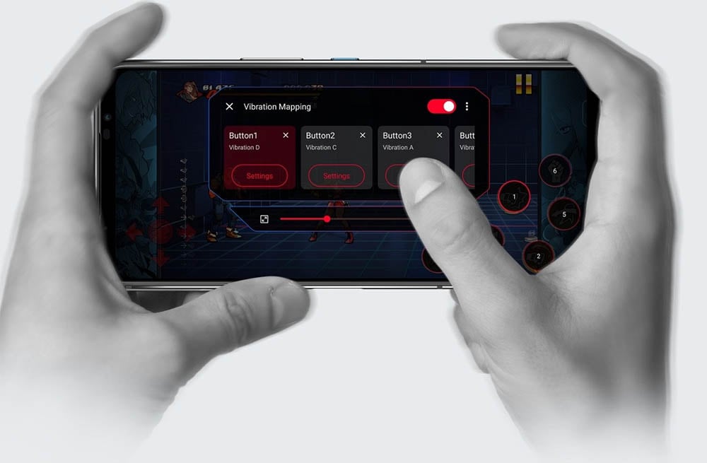 botones gaming en móvil