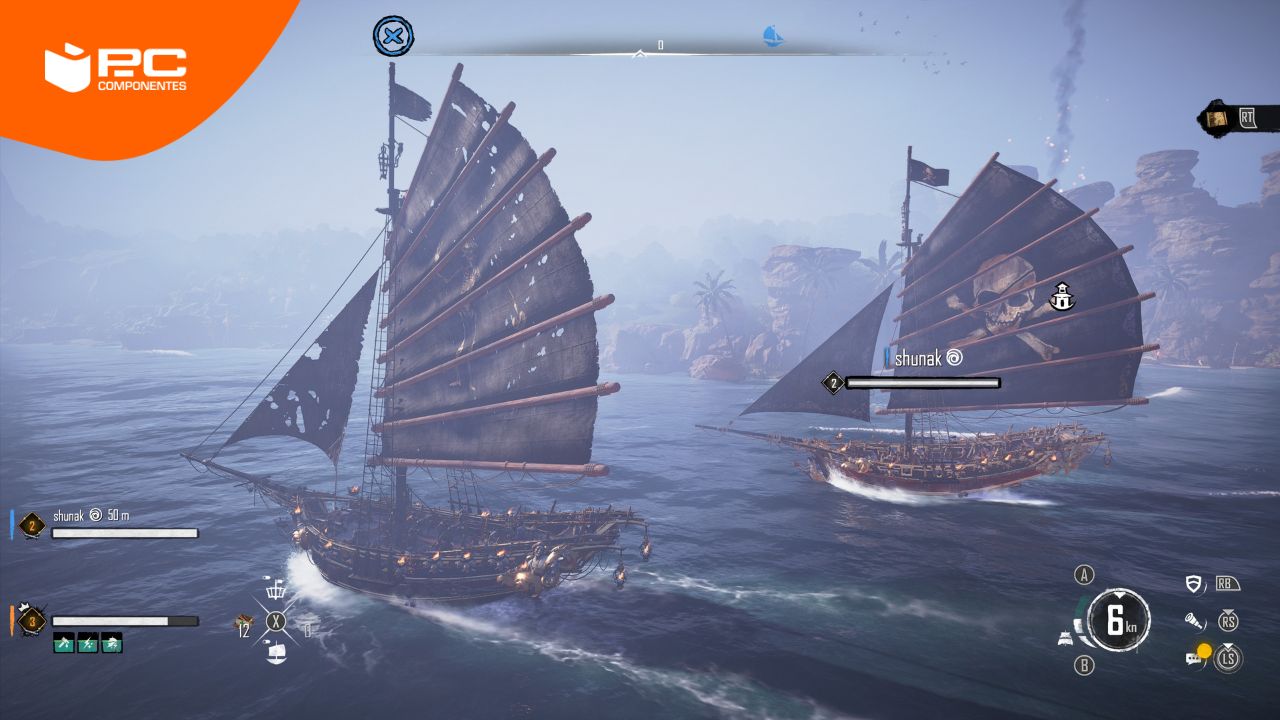 Imagen de dos barcos navegando en Skull and Bones