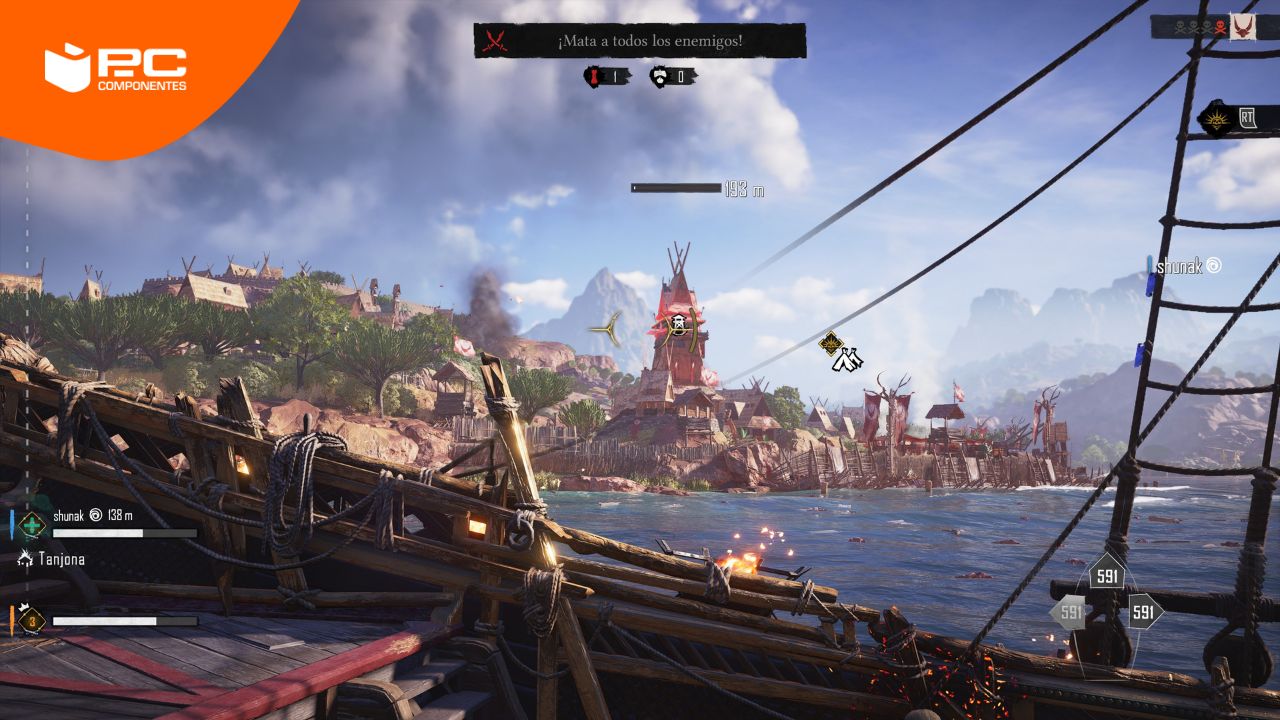 En el interior de un barco de Skull and Bones