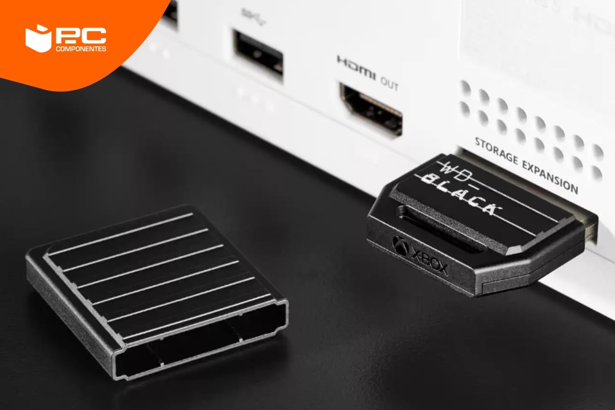 Una tarjeta de expansión conectada a una Xbox