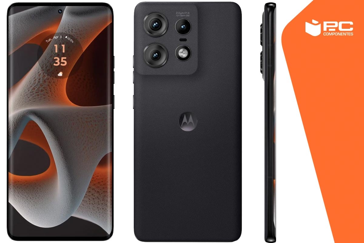 Vista trasera, frontal y lateral del nuevo Motorola Edge 50 Pro