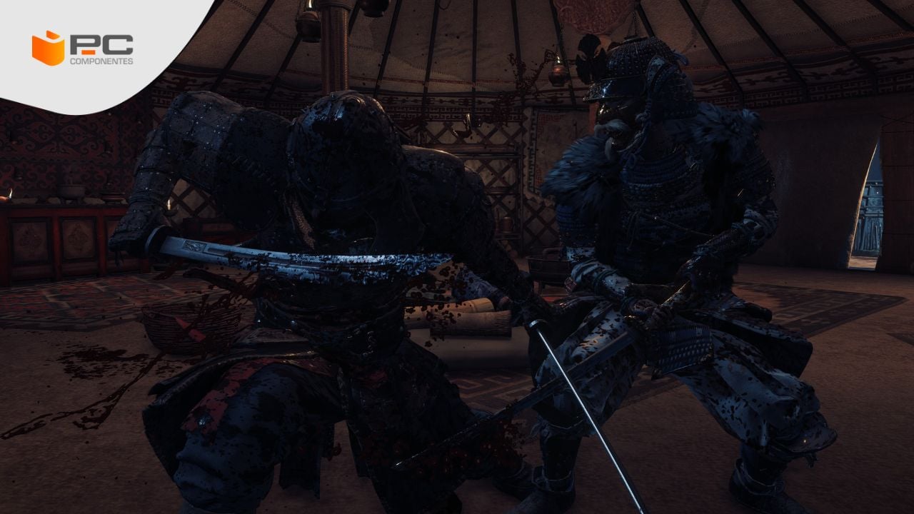 Fotograma de un combate en el videojuego Ghost of Tsushima Director