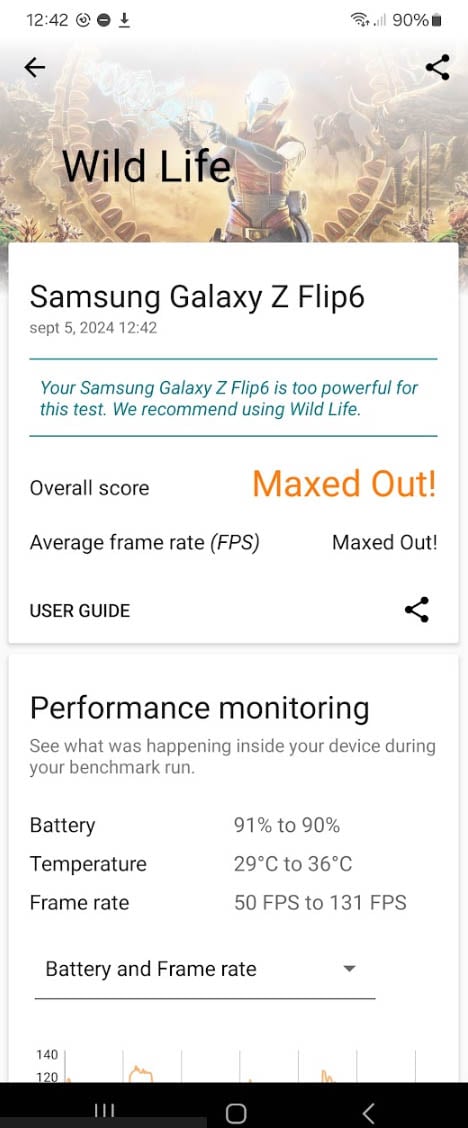 samsung galaxy z flip 6 benchmark