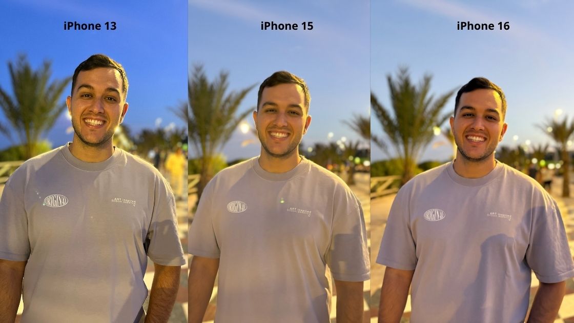 iphone 13 vs 15 vs 16 retrato