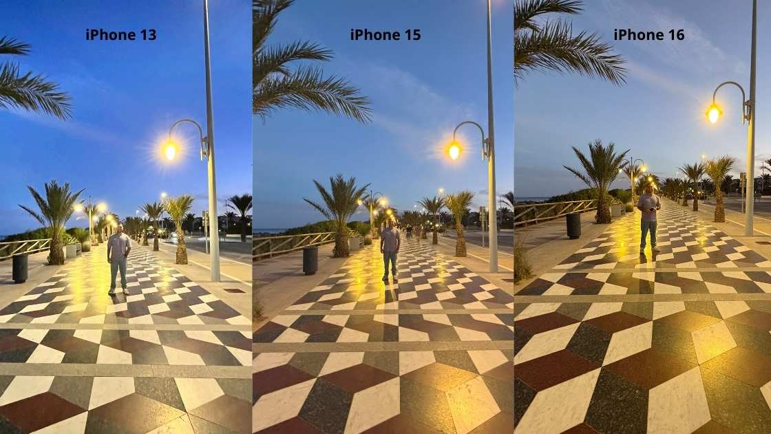 iphone 13 vs 15 vs 16 noche