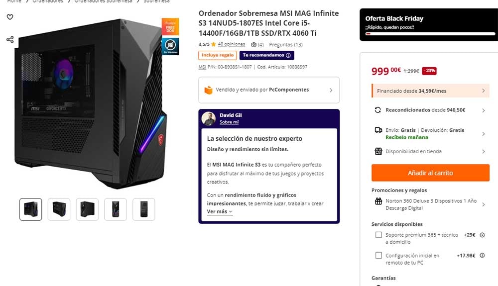 pc gaming 1000 euros
