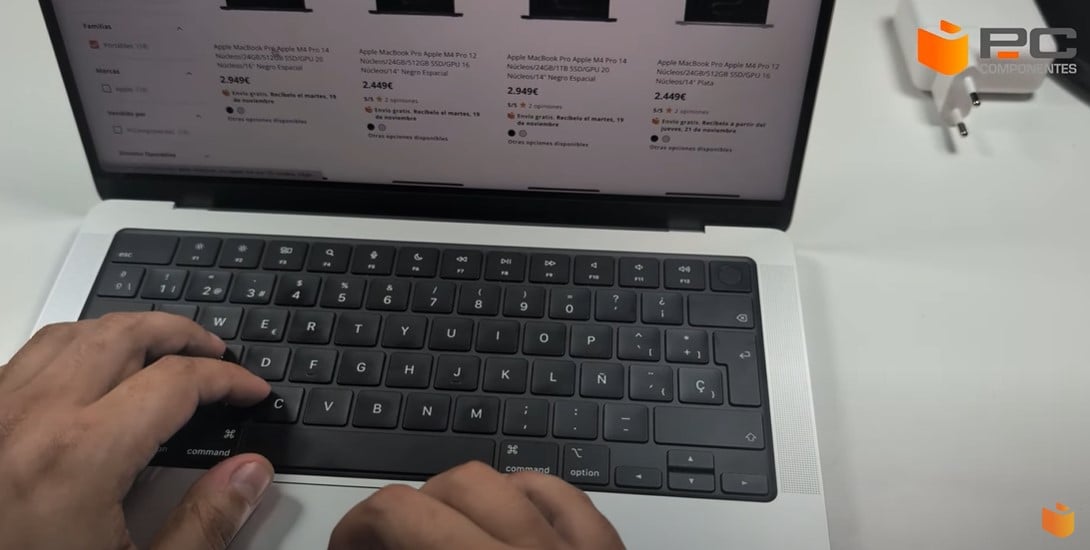 El teclado del MacBook Pro M4