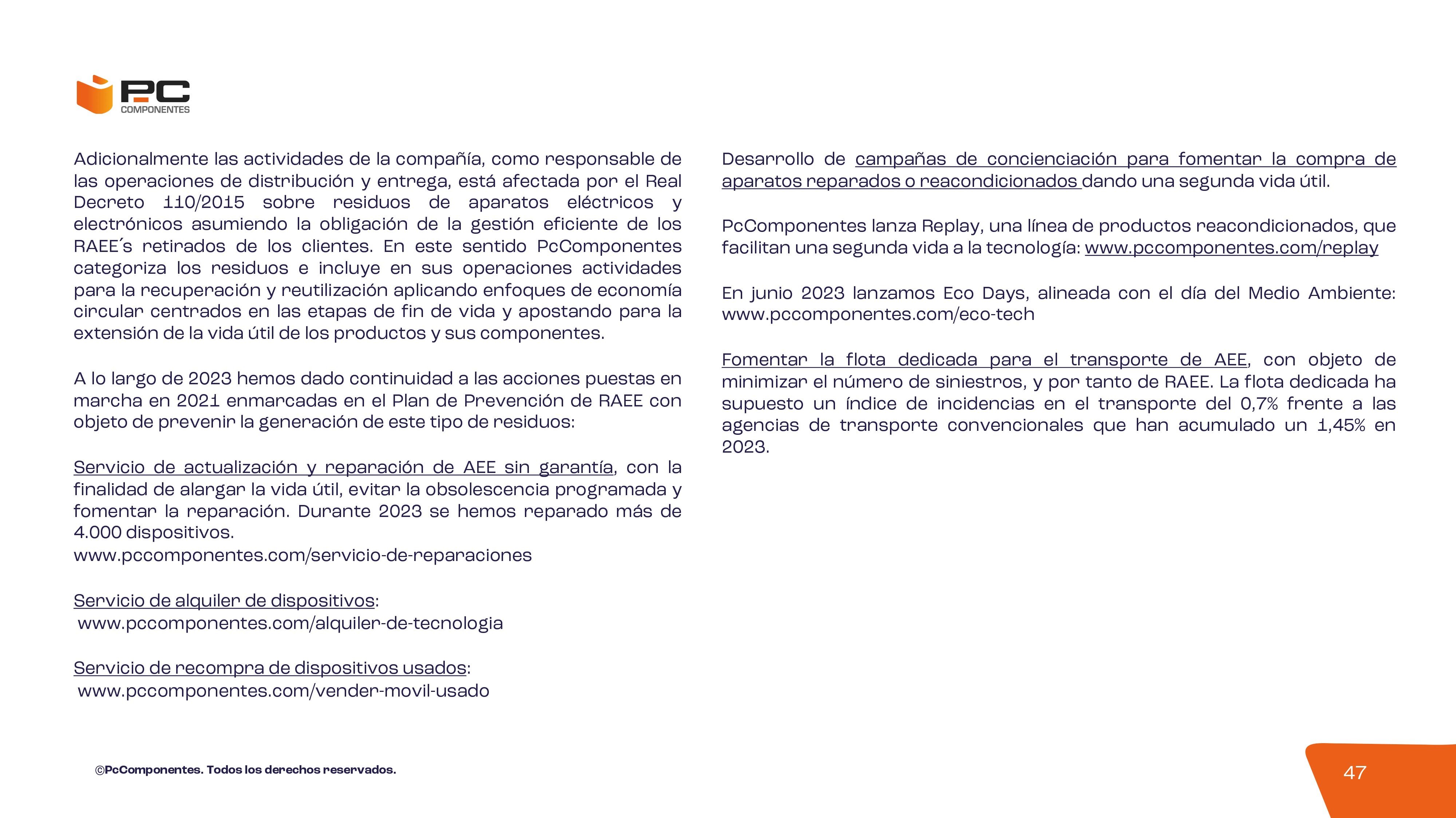 Informe no financiero 2023
