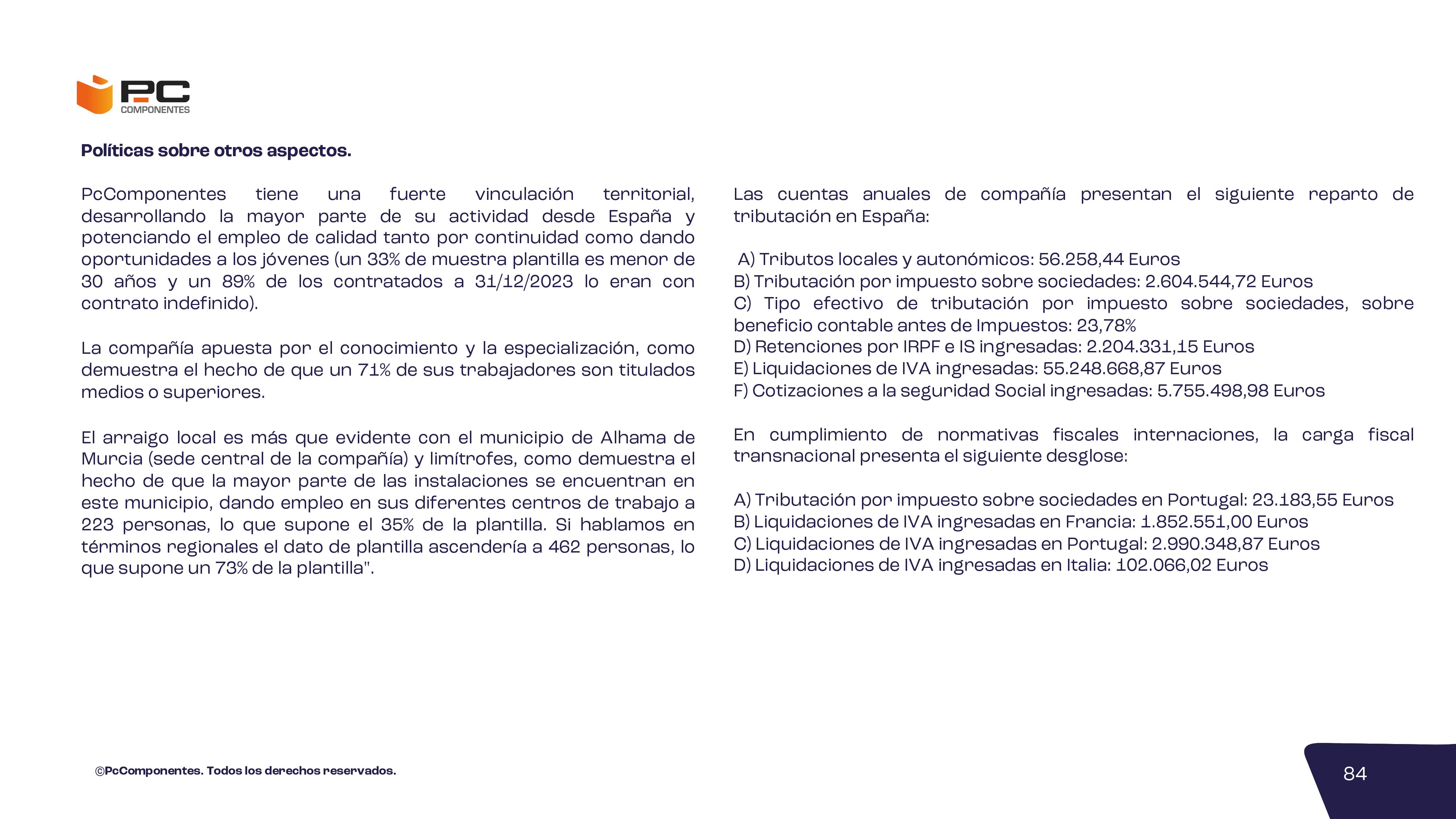 Informe no financiero 2023