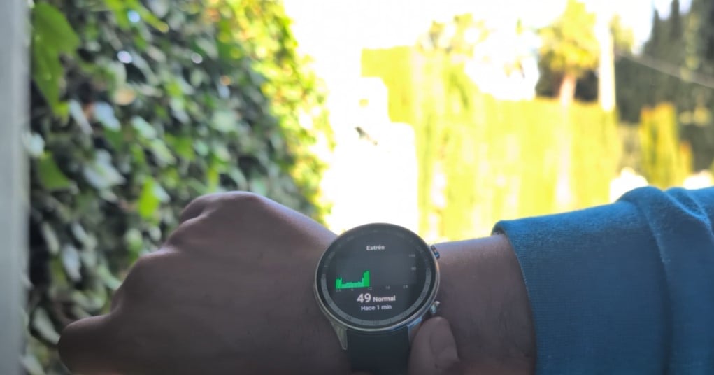 Pantalla de monitorización del estrés del OnePlus Watch 2R