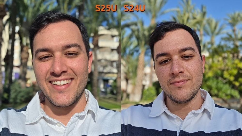 S24 vs S25 Ultra selfie