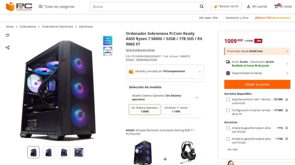 pc gaming 1000 euros