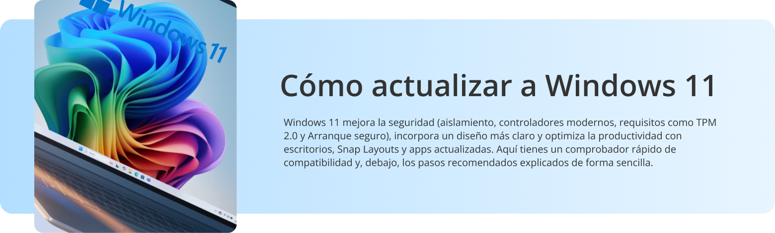 Transición a Windows 11, estilo abstracto