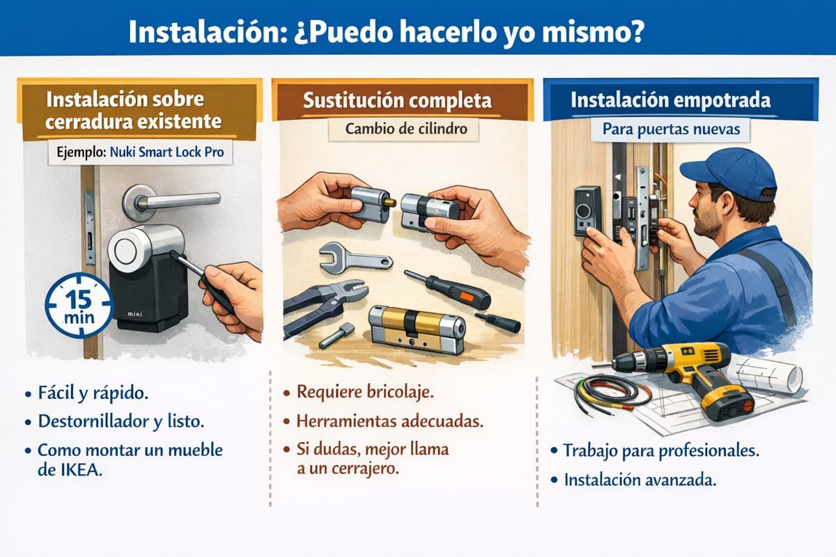 Instalación de cerraduras inteligentes