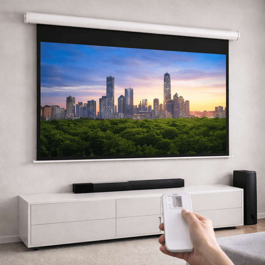 Pantalla eléctrica motorizada