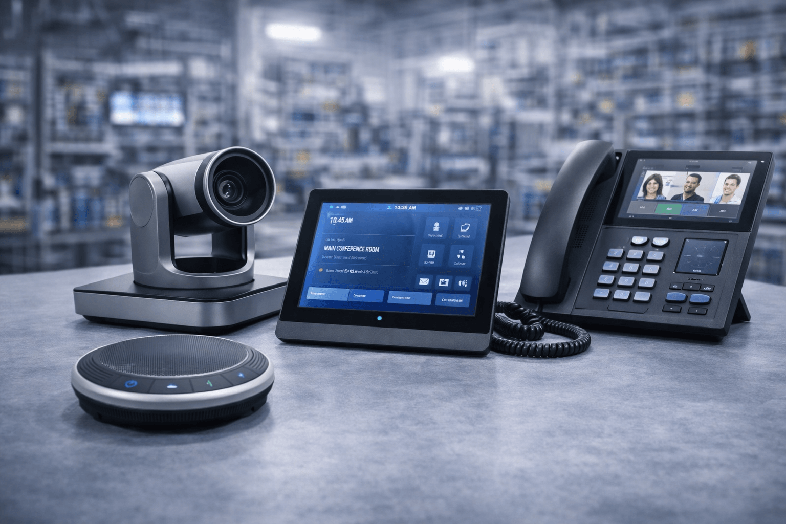 Equipos para videoconferencia en industria