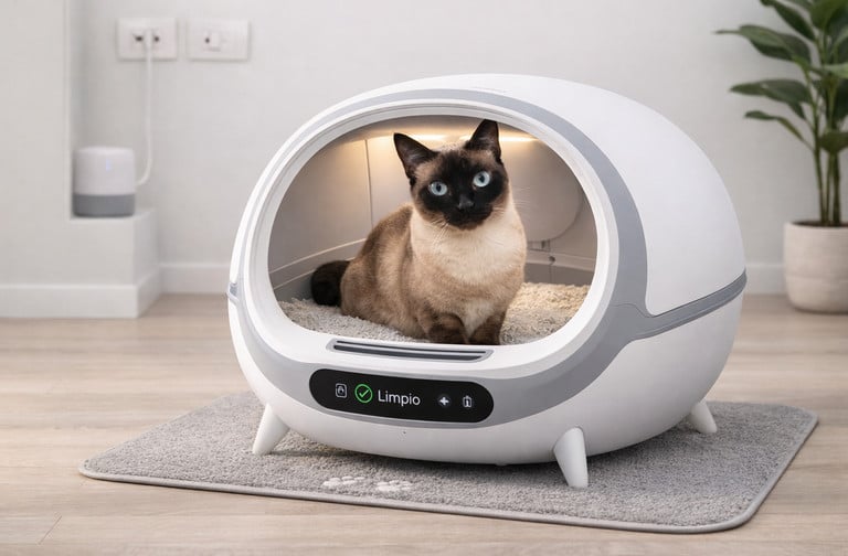 Caixas de areia autolimpantes para gatos