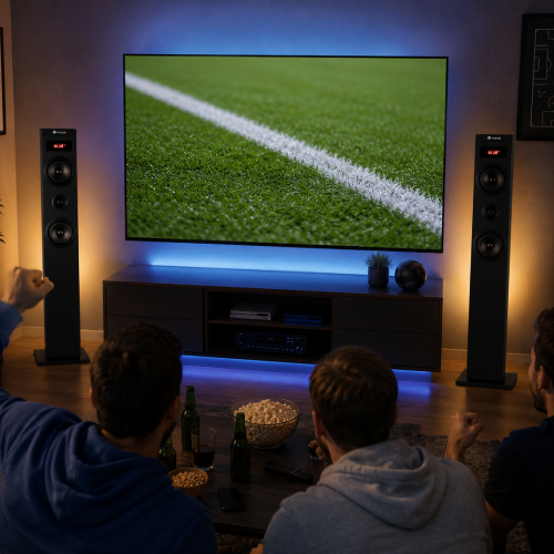 Torri audio Suono avvolgente e potente per sentire ogni gol come se fossi allo stadio
